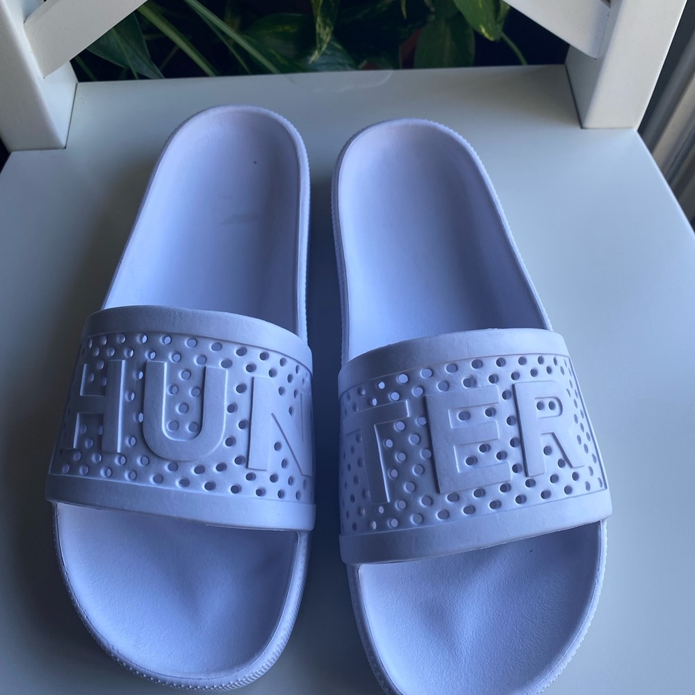 HUNTER Original Lightweight Slide Sandal size 5 White - Picture 2 of 3